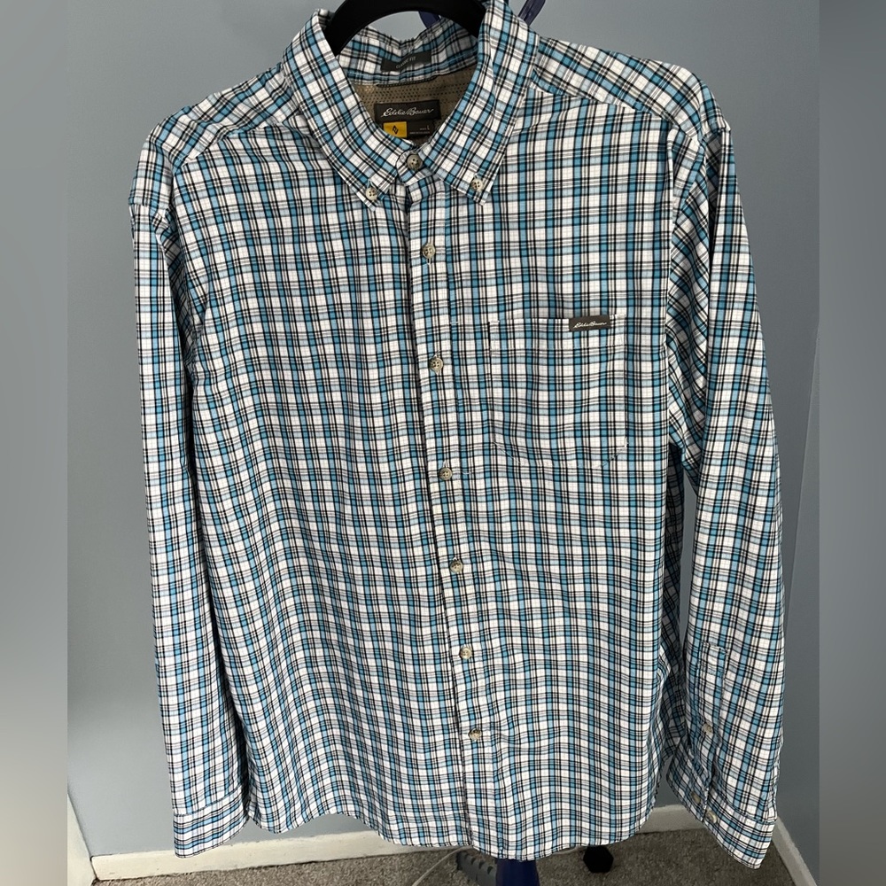 Eddie Bauer Classic Fit Plaid Shirt L